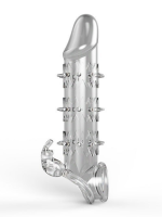 Censan Wolf Warrior Crystal Şeffaf Dokulu Penis Kılıfı – Esnek TPE Malzeme, Gerçekçi His, 13.8 cm - Görsel 2