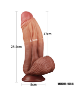 Censan 10 İnç Dual layered Platinum Silicone Cock Dildo - Görsel 5