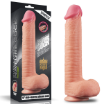 Censan 12 İnç Dual Layered Platinum Silicone Cock Dildo