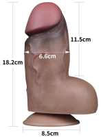 Censan 7.0 İnç Dual Layered Platinum Silicone Cock - Görsel 5