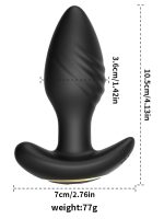 Censan Big Boat Anchor Swing – Telefon Kontrollü Titreşimli Anal Plug (Siyah) - Görsel 2
