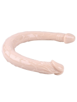 Censan Çift Taraflı Esnek Dildo 40 cm – Gerçekçi Dokulu Ten Renk - Görsel 2