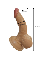 Gerçekçi Testisli Melez Dildo 15.5 cm - Görsel 2