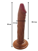 Gerçekçi Testissiz Melez Dildo 21 cm - Görsel 2